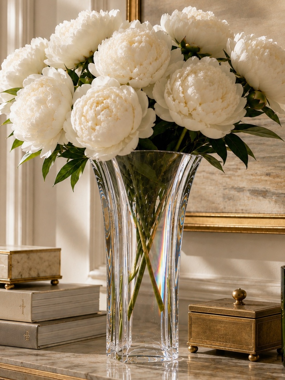 Baccarat 9.75” Crystal Triangular Vase | Made in France